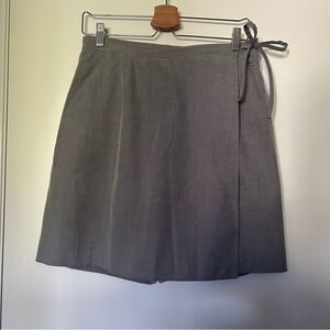 LPGA Grey Gingham Print Lightweight Wrap Style Skort